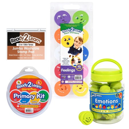 Ready 2 Learn Feelings & Emotions Stampers Set with Stamp Pads CTUEMTNSTMPKIT